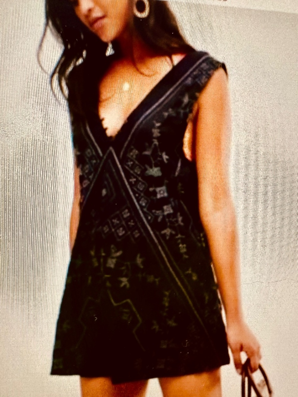 Free People Sweetest Embroidered Shifty Mini Dress. NWOT